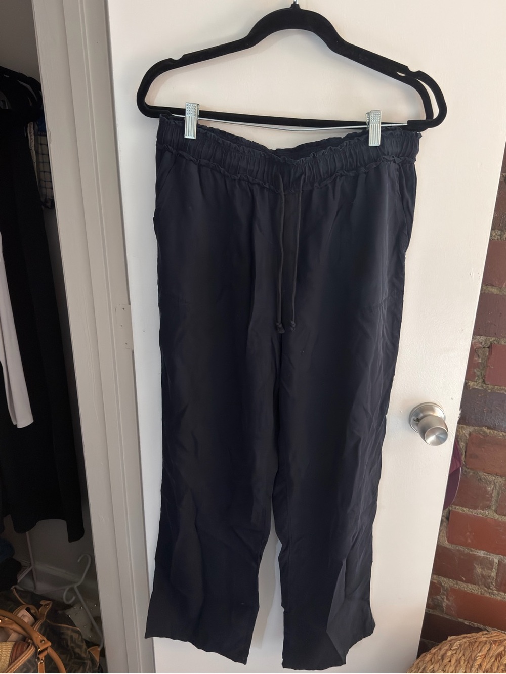 Splendid Navy Elastic-Waist Drawstring Joggers